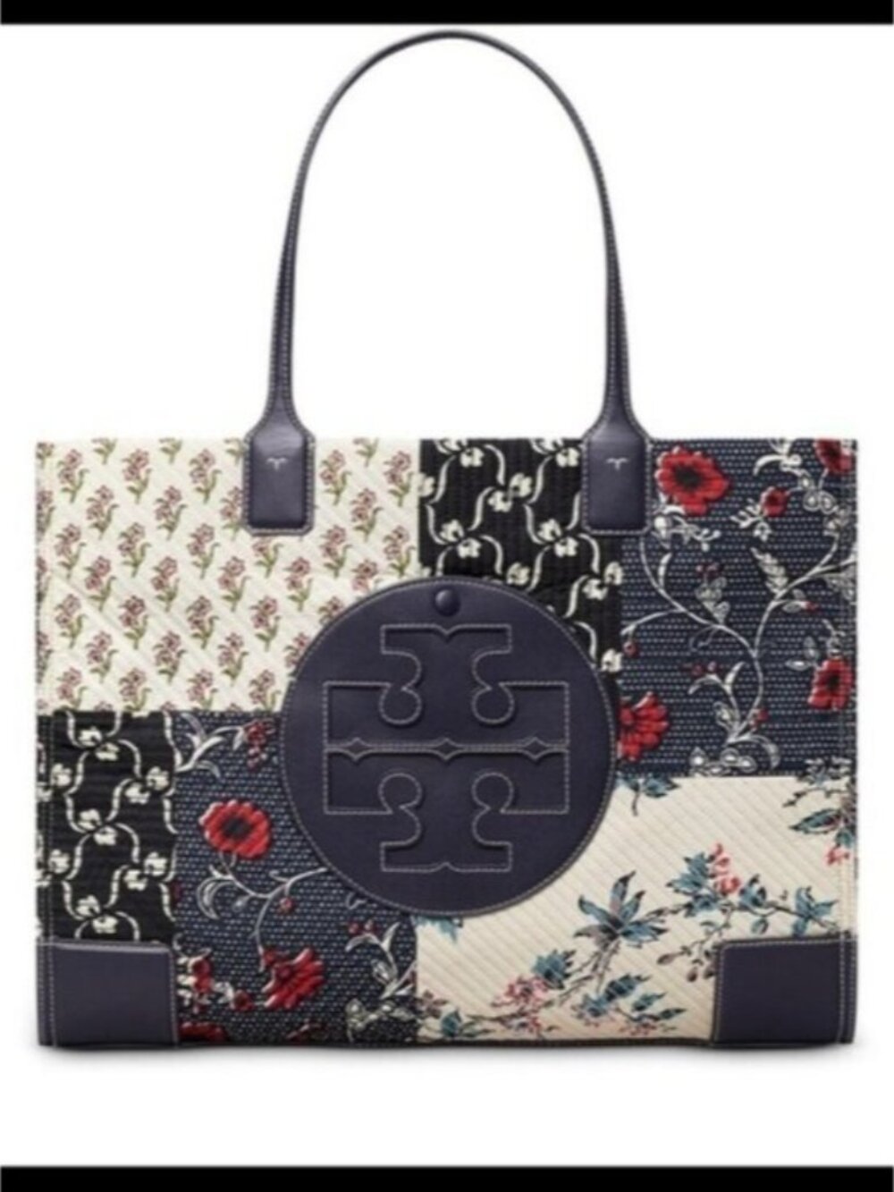 Tory Burch Ella Quilted Patchwork Tote